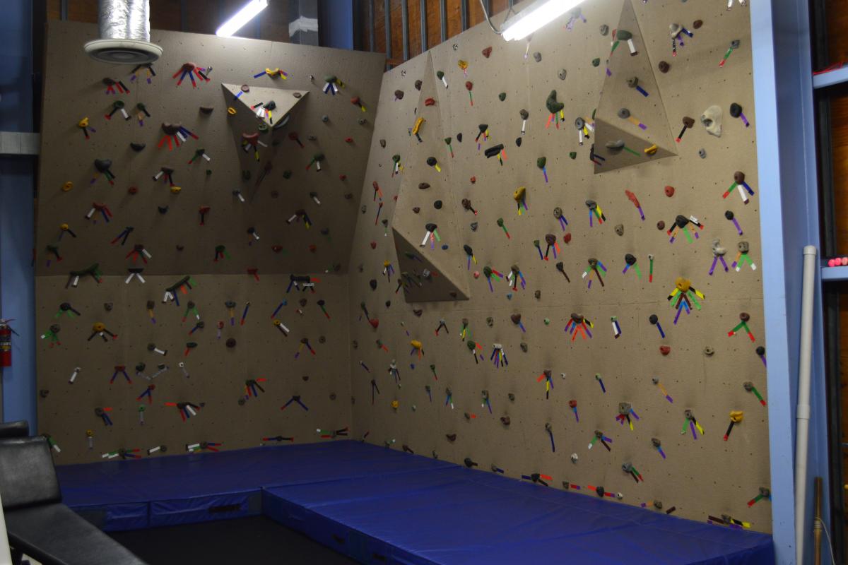 indoor rock climbing wall